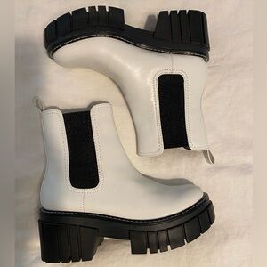 Gianna Bini. White platform boots.